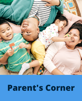 Card with text: Parent's Corner