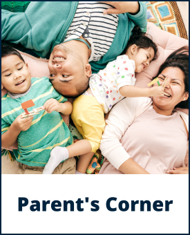 Card with text: Parent's Corner